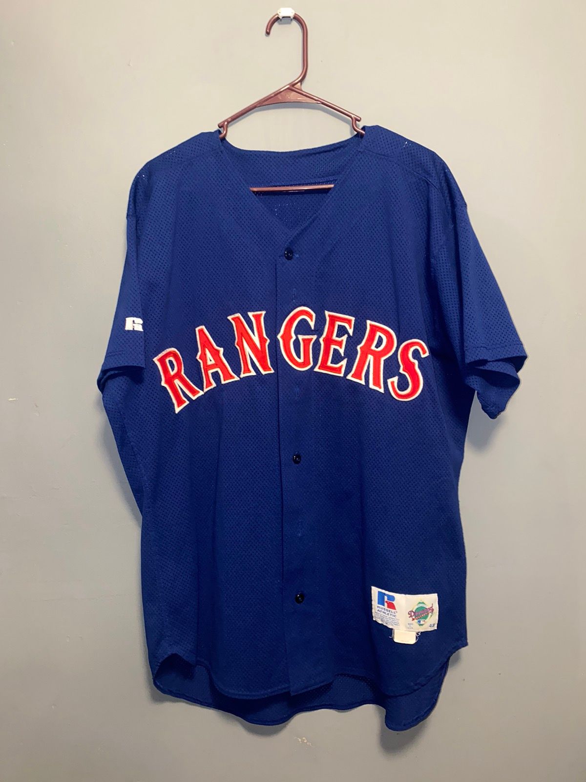 Texas Rangers: 1997 White Russell Athletic Home Jersey (XL) – National  Vintage League Ltd.
