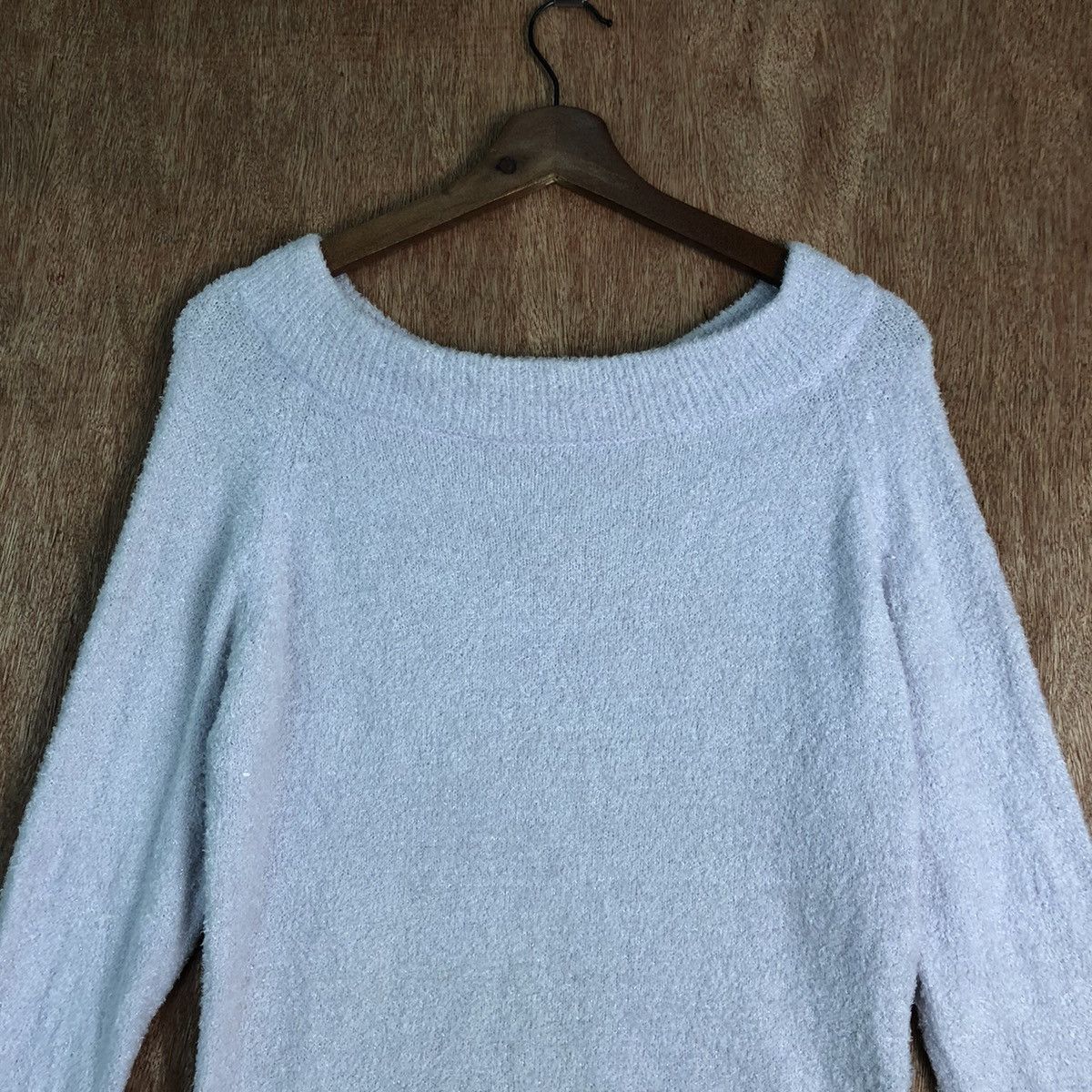 Homespun Knitwear × Japanese Brand DLL Khalita Soft Purple Mohair shag shaggy fu KNitwear #c237 Size S / US 4 / IT 40 - 2 Thumbnail