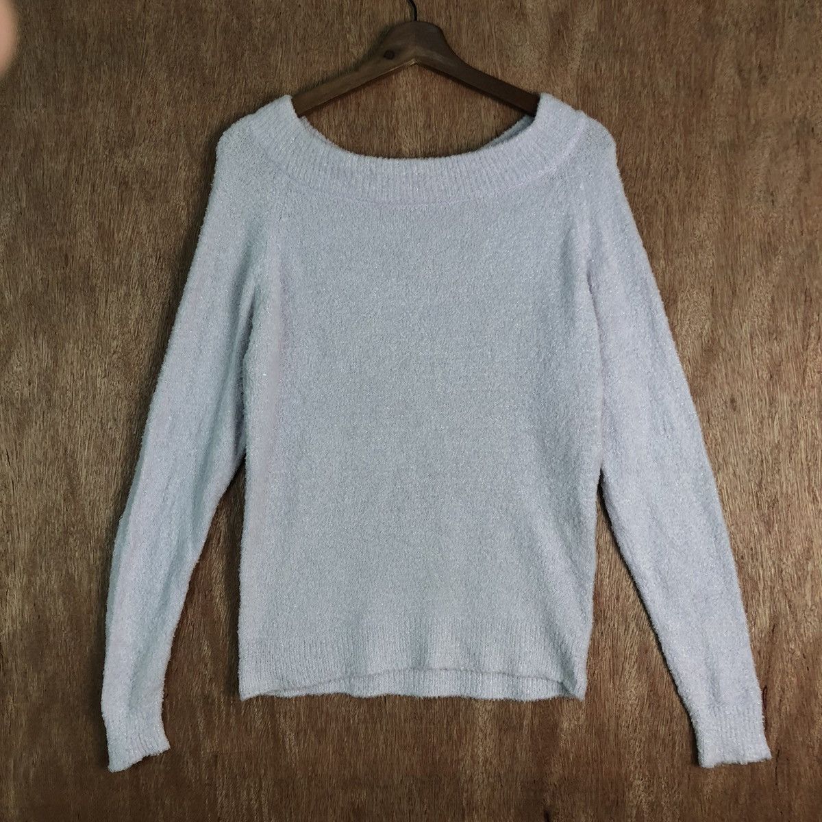 Homespun Knitwear × Japanese Brand DLL Khalita Soft Purple Mohair shag shaggy fu KNitwear #c237 Size S / US 4 / IT 40 - 3 Thumbnail