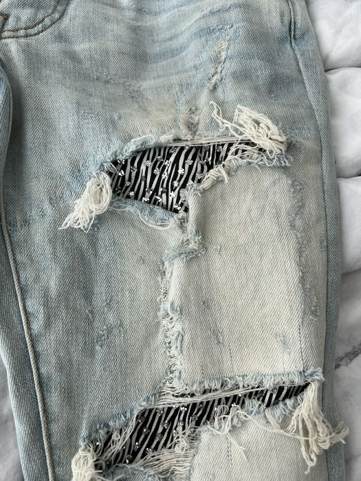 Amiri *AMIRI* Sequin Zebra Denim Jeans 9.9/10 condition | Grailed