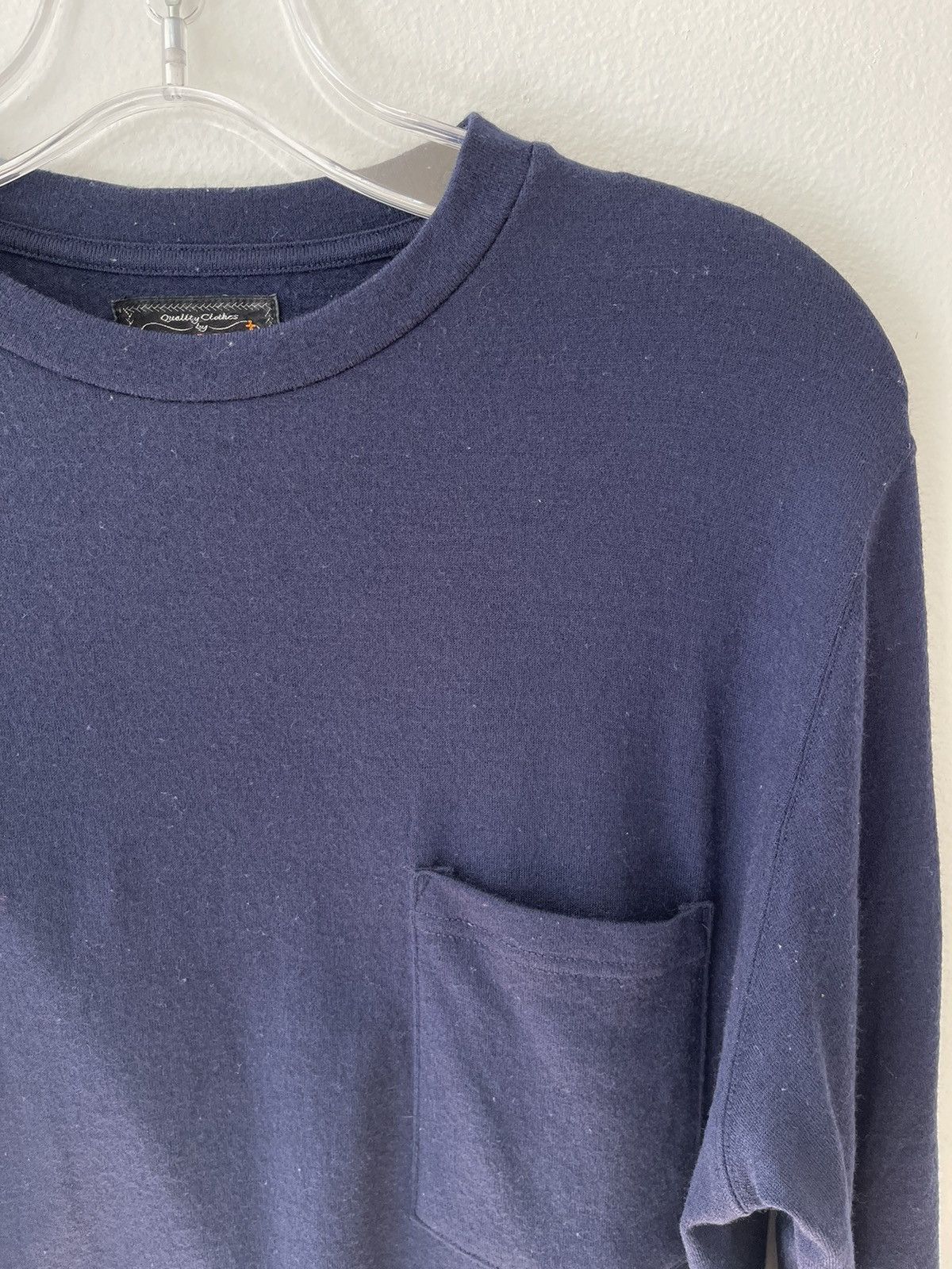Beams Plus Beams+ Japanese Long Sleeve Merino Pocket Tee Navy Size US M / EU 48-50 / 2 - 3 Thumbnail