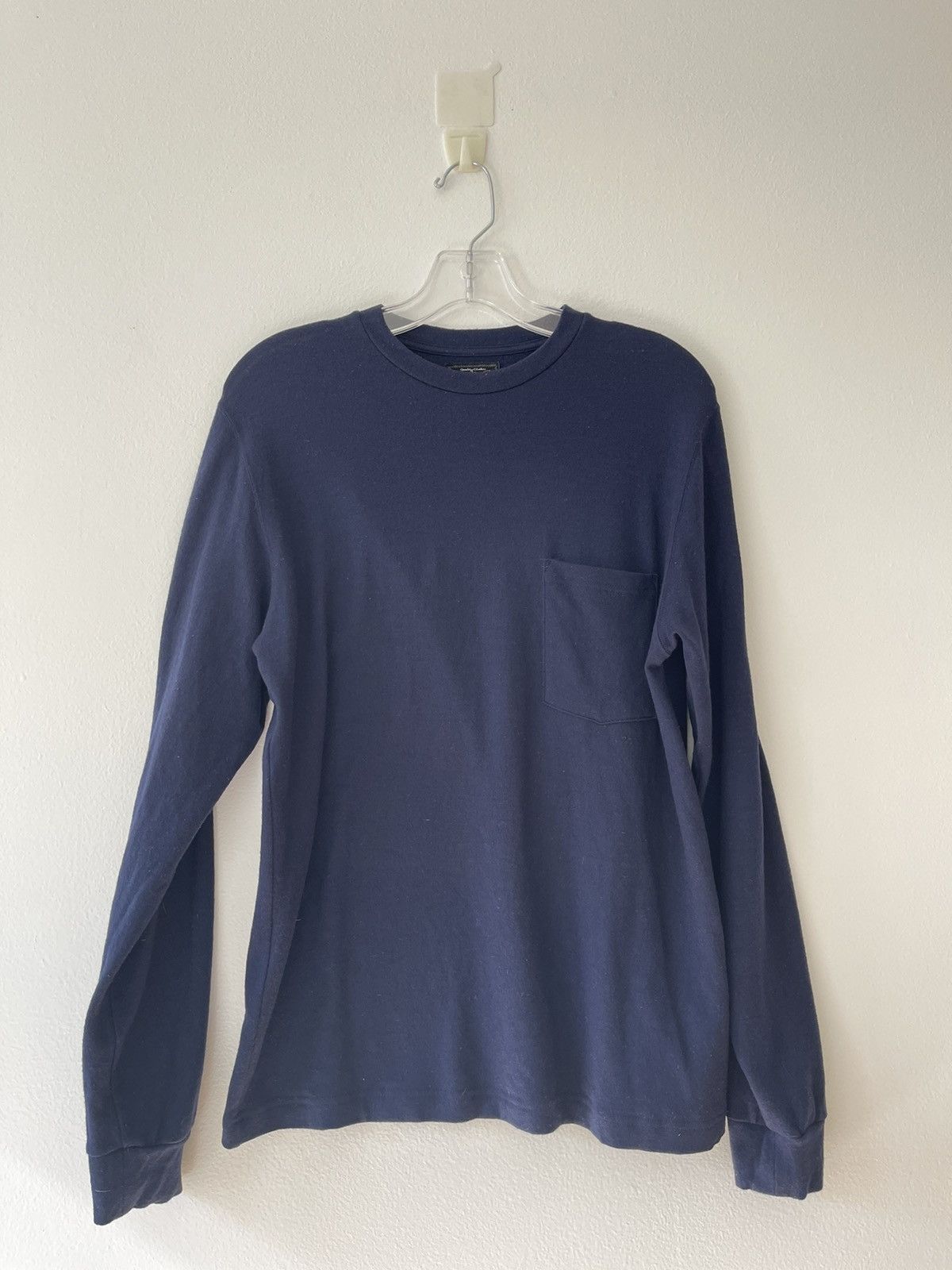 Beams Plus Beams+ Japanese Long Sleeve Merino Pocket Tee Navy Size US M / EU 48-50 / 2 - 4 Thumbnail