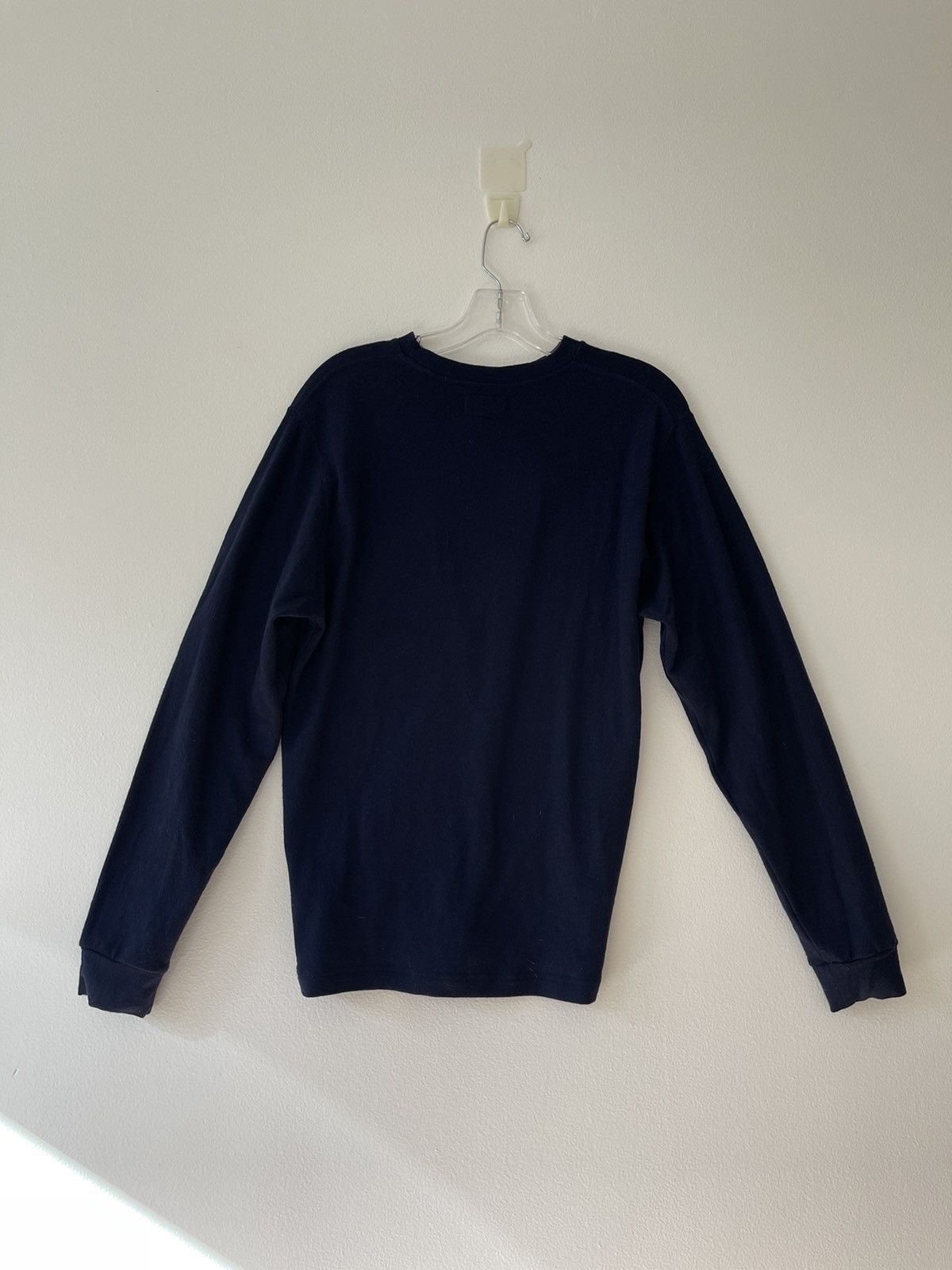 Beams Plus Beams+ Japanese Long Sleeve Merino Pocket Tee Navy Size US M / EU 48-50 / 2 - 1 Thumbnail