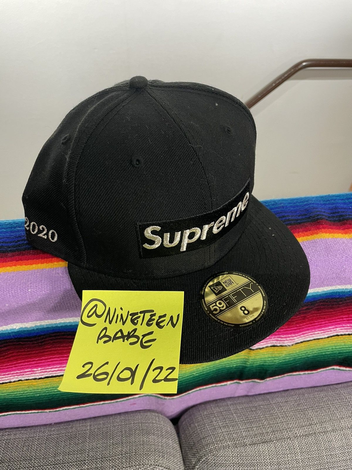 New Era Supreme Metallic Box Logo Hat | Grailed