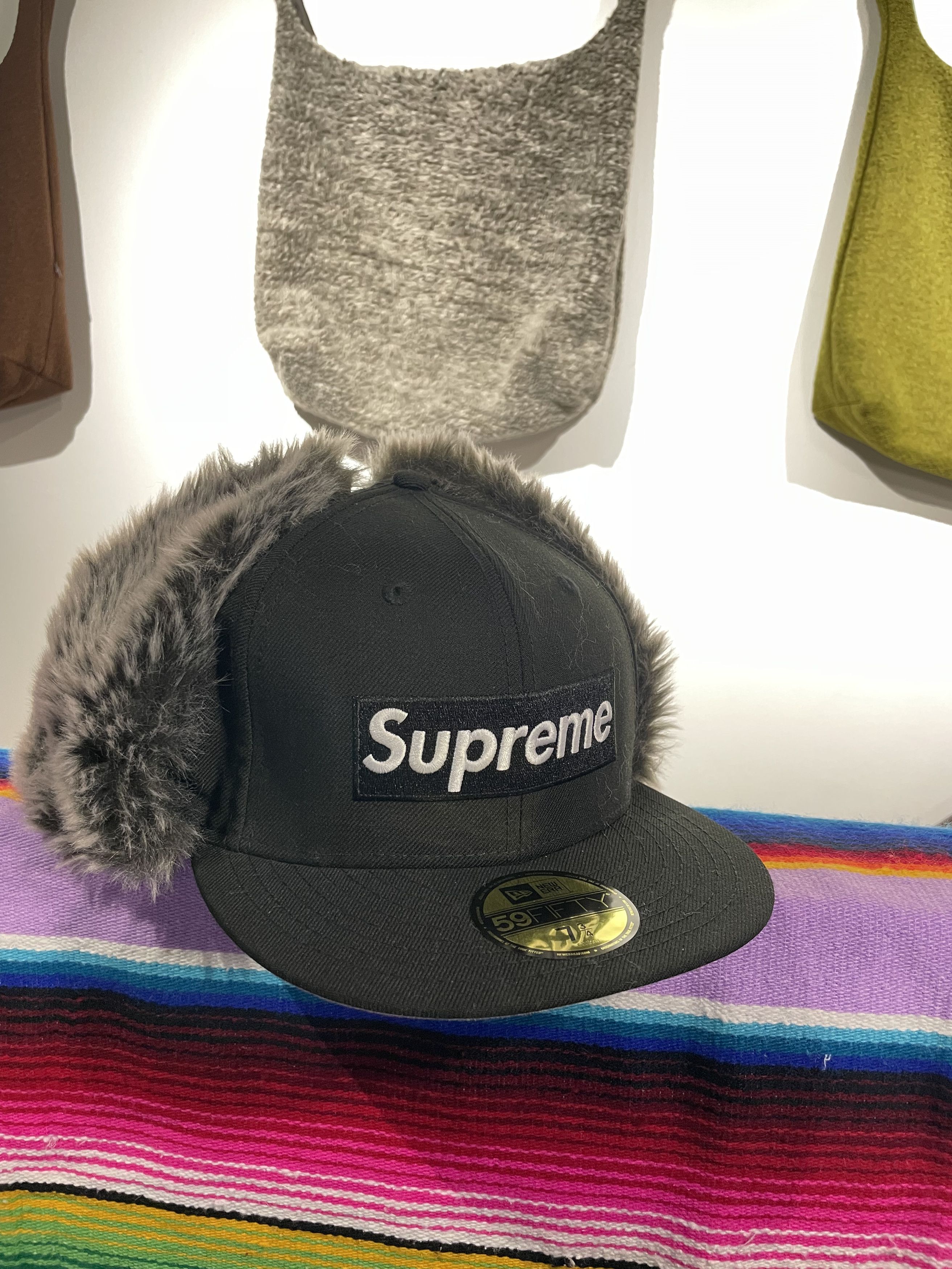 Supreme Supreme Earflap New Era Black | Grailed