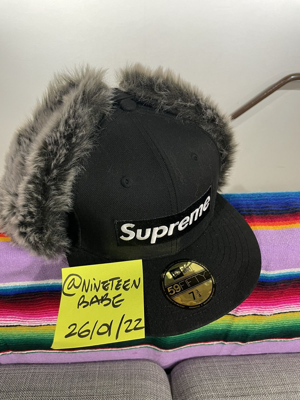 New Era × Supreme Supreme Earflap New Era Black | Grailed