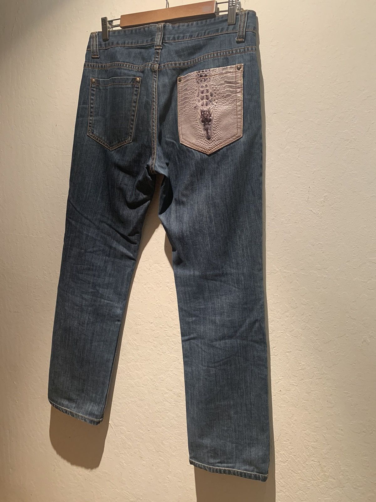Just Cavalli *RARE* Vintage Just Roberto Cavalli Reptile Pocket Jeans Size US 32 / EU 48 - 2 Thumbnail
