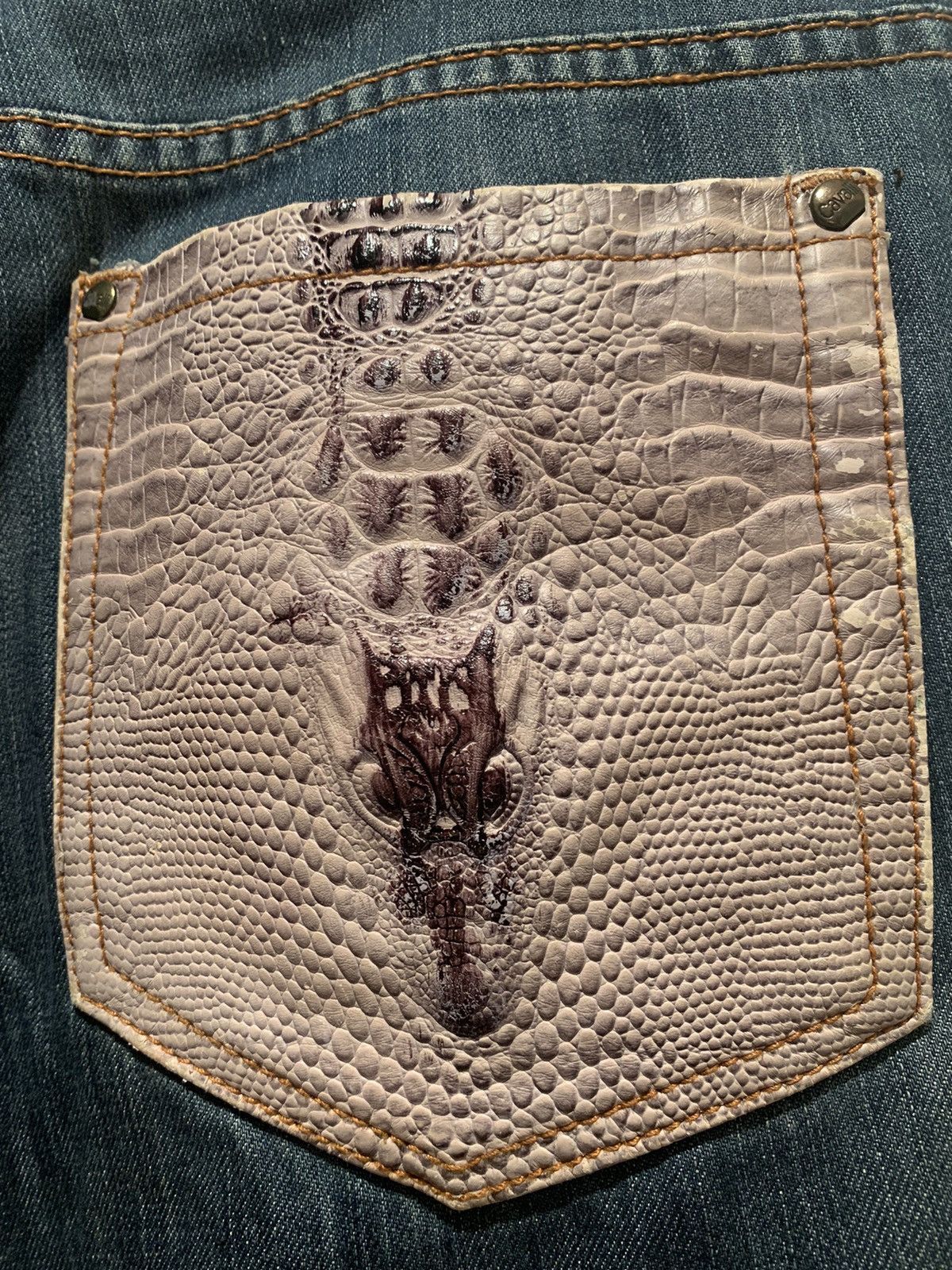 Just Cavalli *RARE* Vintage Just Roberto Cavalli Reptile Pocket Jeans Size US 32 / EU 48 - 6 Thumbnail