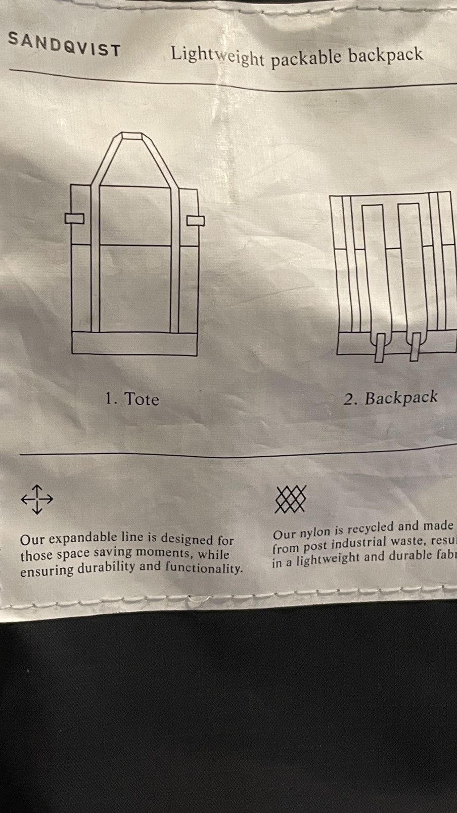 SANDQVIST tote / backpack combo Size ONE SIZE - 2 Thumbnail