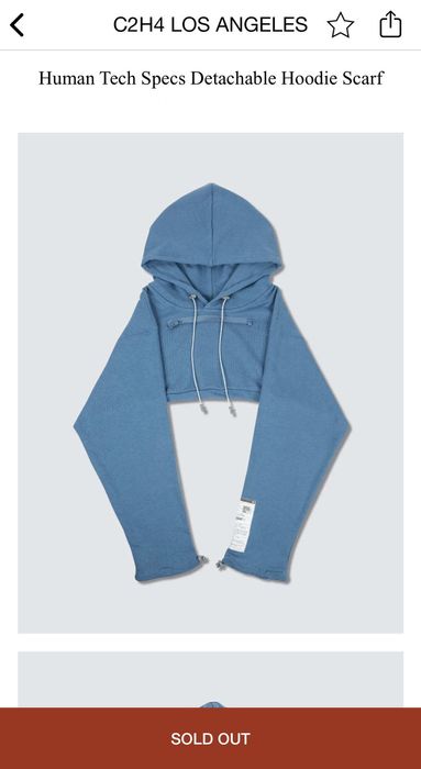 C2h4 Human Tech Specs Detachable Hoodie Scarf Grailed