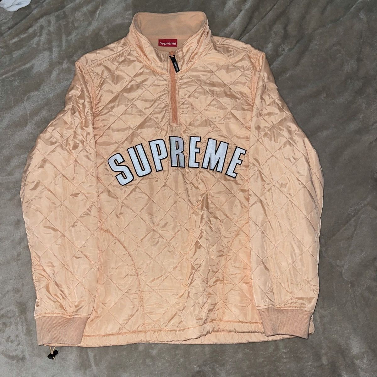 Supreme Supreme Arc Logo Quilted Half Zip Pullover | Grailed