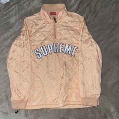 Supreme Arc Logo Quilted Half Zip Pullover | Grailed