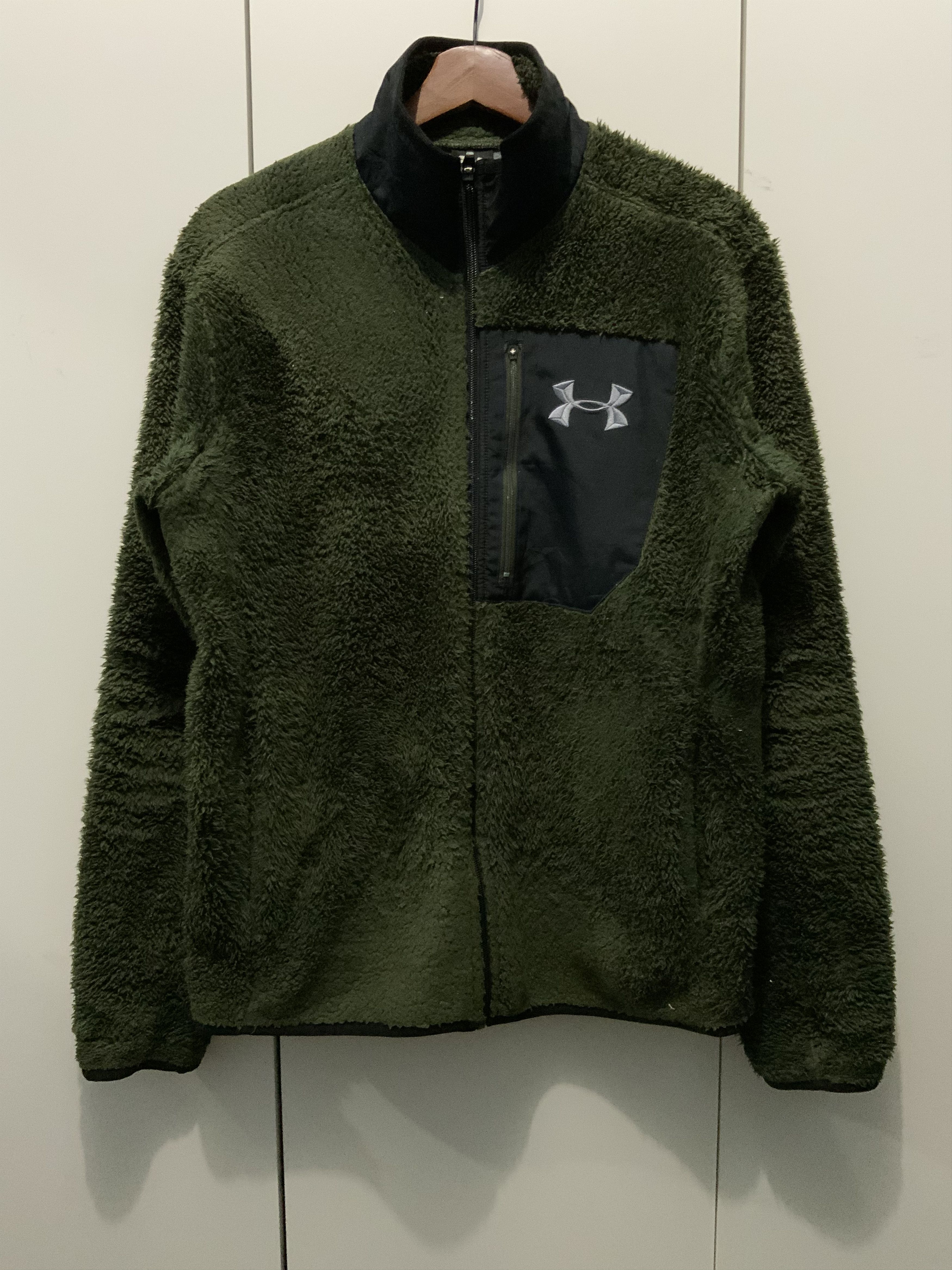 Under Armour Under Armour Mohair Fur Green Army Sweater Jacket Size US L / EU 52-54 / 3 - 1 Thumbnail