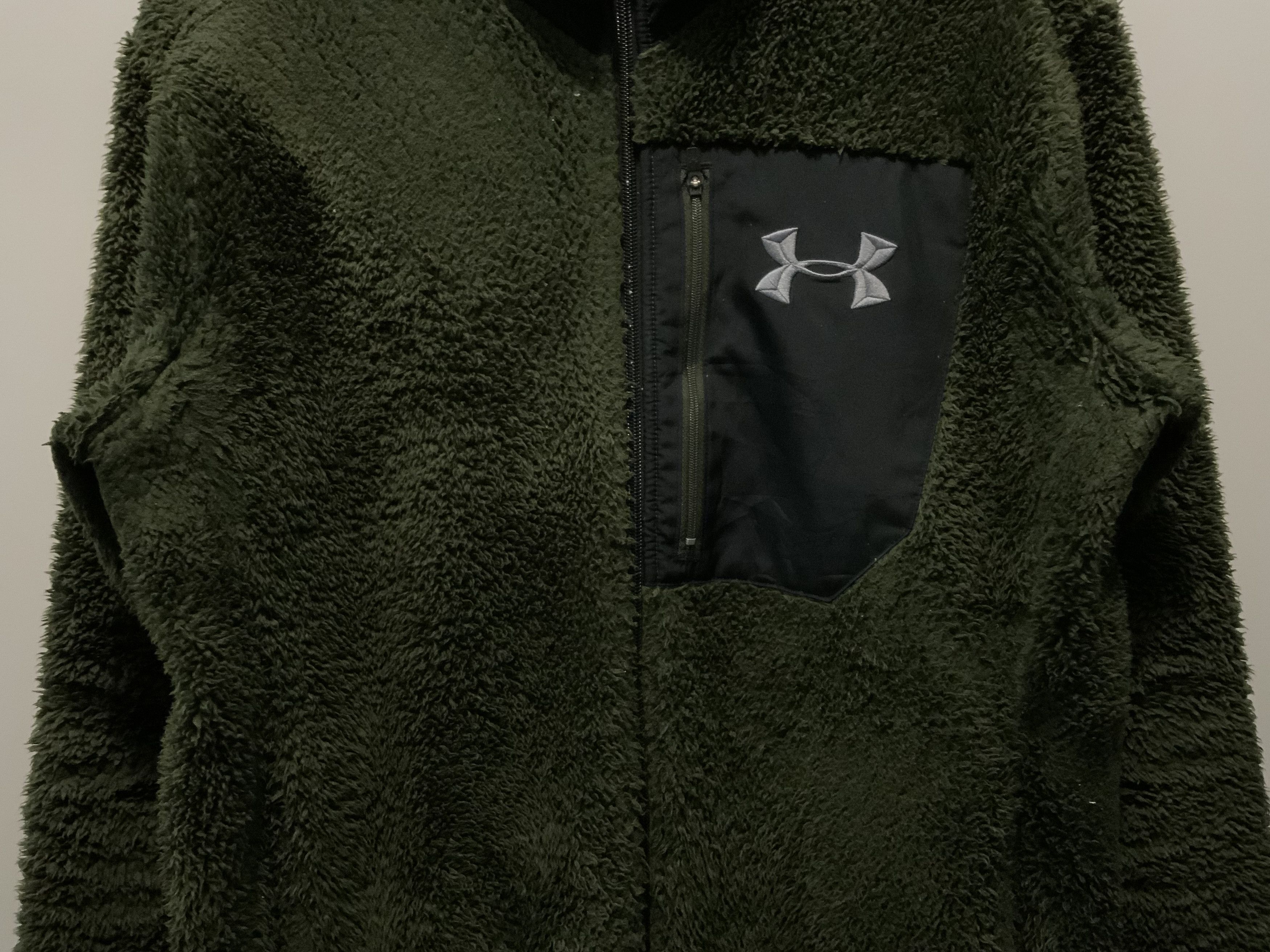 Under Armour Under Armour Mohair Fur Green Army Sweater Jacket Size US L / EU 52-54 / 3 - 4 Thumbnail