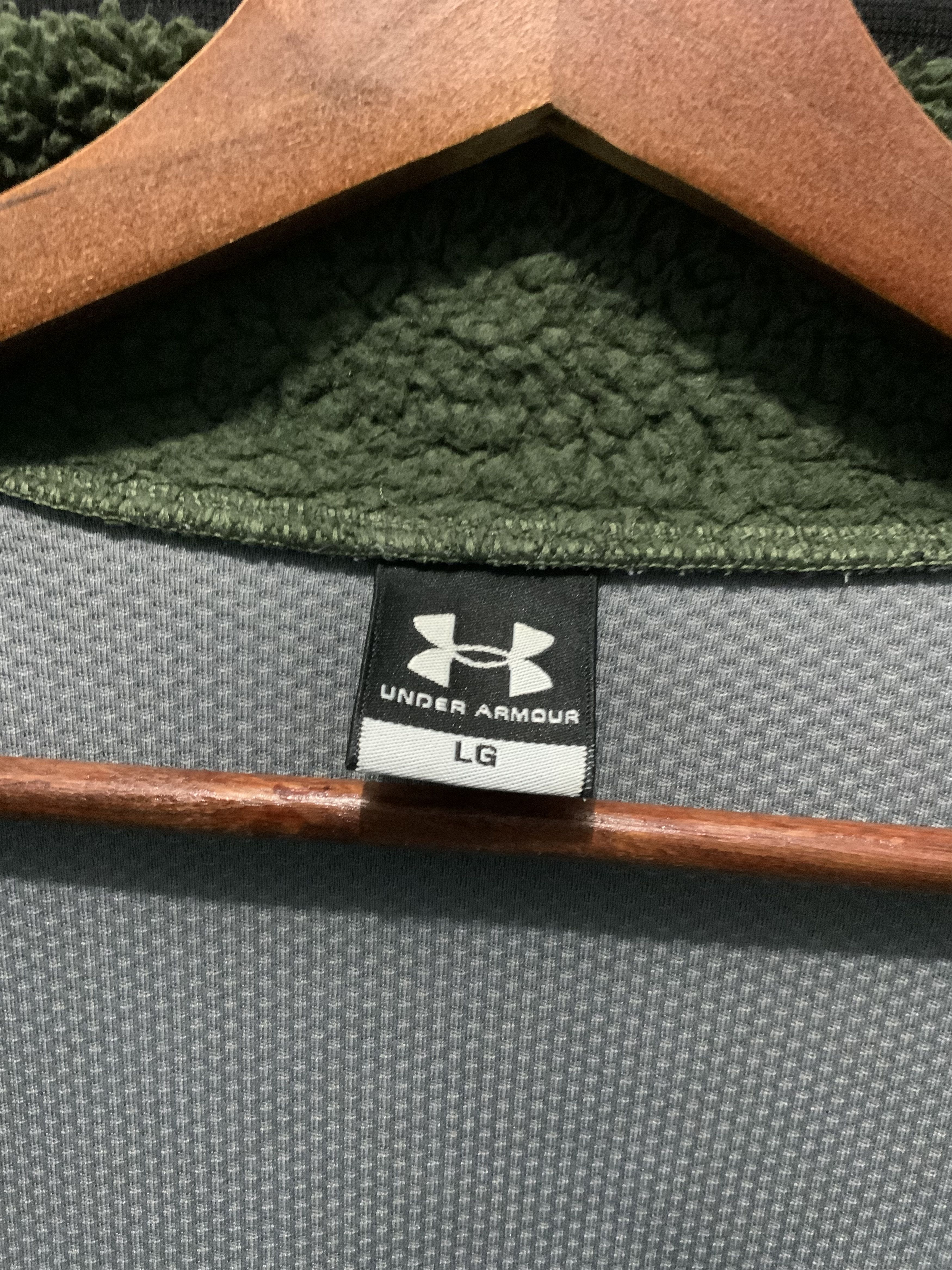 Under Armour Under Armour Mohair Fur Green Army Sweater Jacket Size US L / EU 52-54 / 3 - 11 Thumbnail