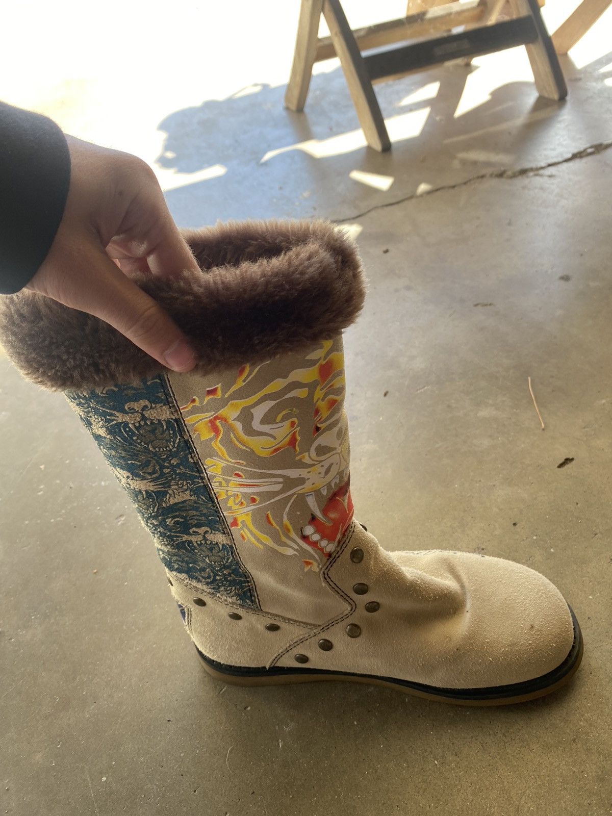 Ed Hardy Ed hardy boots Grailed