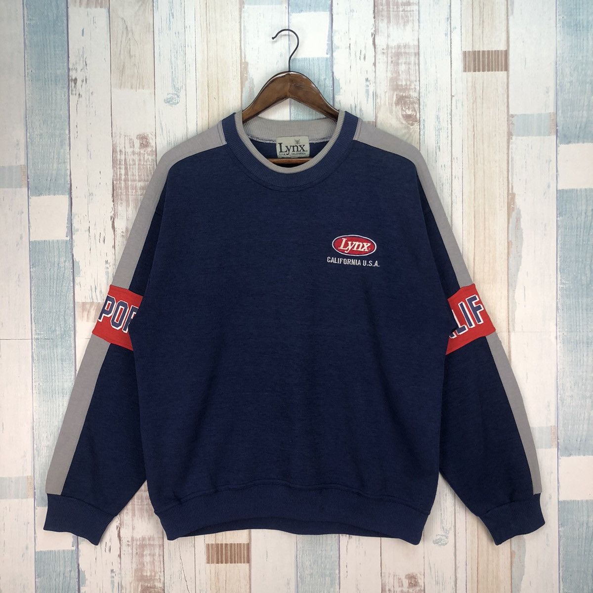 Vintage Vintage 90s Lynx California USA Big Logo Sweatshirts Size US L / EU 52-54 / 3 - 2 Thumbnail
