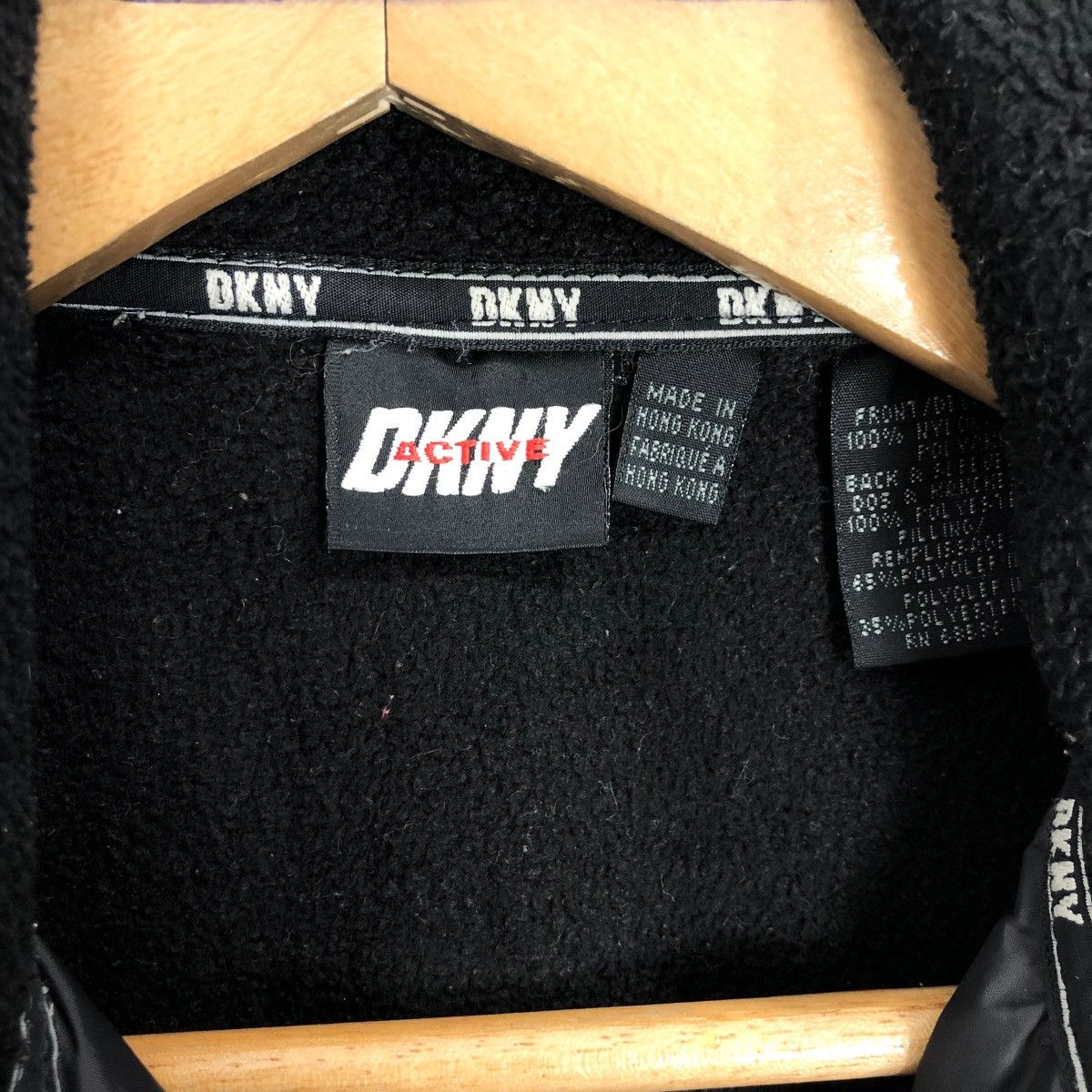 DKNY Vintage DKNY Active Quilted Fleece Sweater Zip Up Designer Size US L / EU 52-54 / 3 - 8 Thumbnail