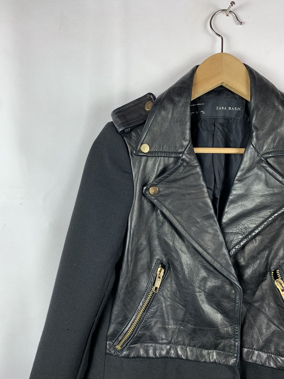 Zara Zara Leather Wool Punk Design Jacket Size US S / EU 44-46 / 1 - 3 Thumbnail