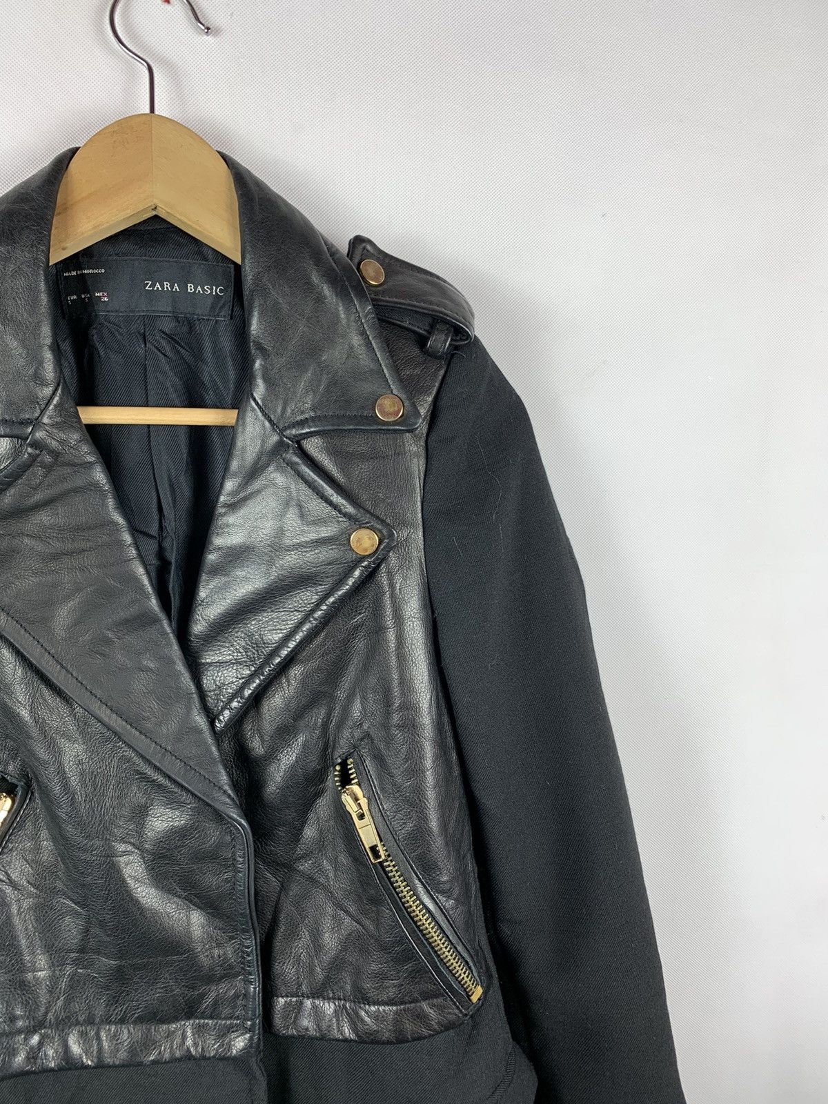 Zara Zara Leather Wool Punk Design Jacket Size US S / EU 44-46 / 1 - 4 Thumbnail