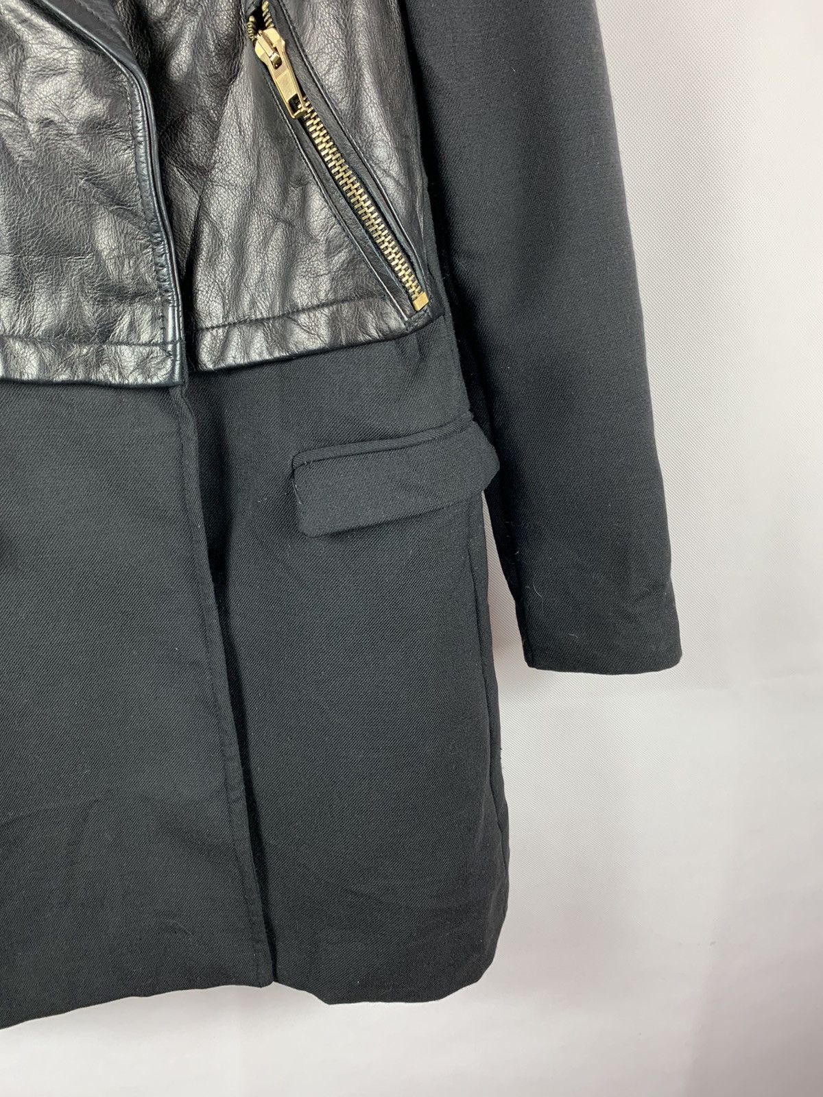 Zara Zara Leather Wool Punk Design Jacket Size US S / EU 44-46 / 1 - 5 Thumbnail