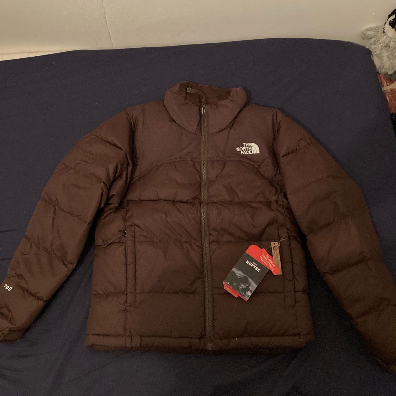 image of The North Face Brown Nuptse 700 Puffer, Men's (Size Small)