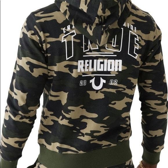 TRUE RELIGION deals - camo hoodie full zip, $139 XL ADULT SIZE