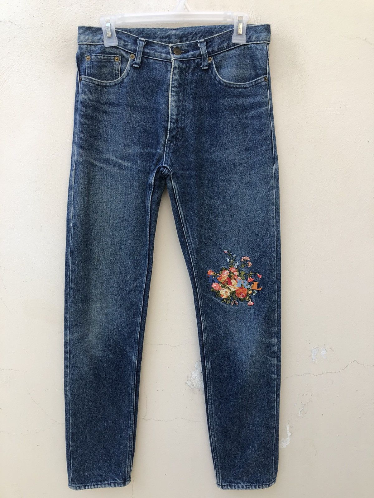 Karl Helmut Vintage 90s Karl Helmut Japan Embroidery Denim Blue Jeans Size US 30 / EU 46 - 6 Thumbnail