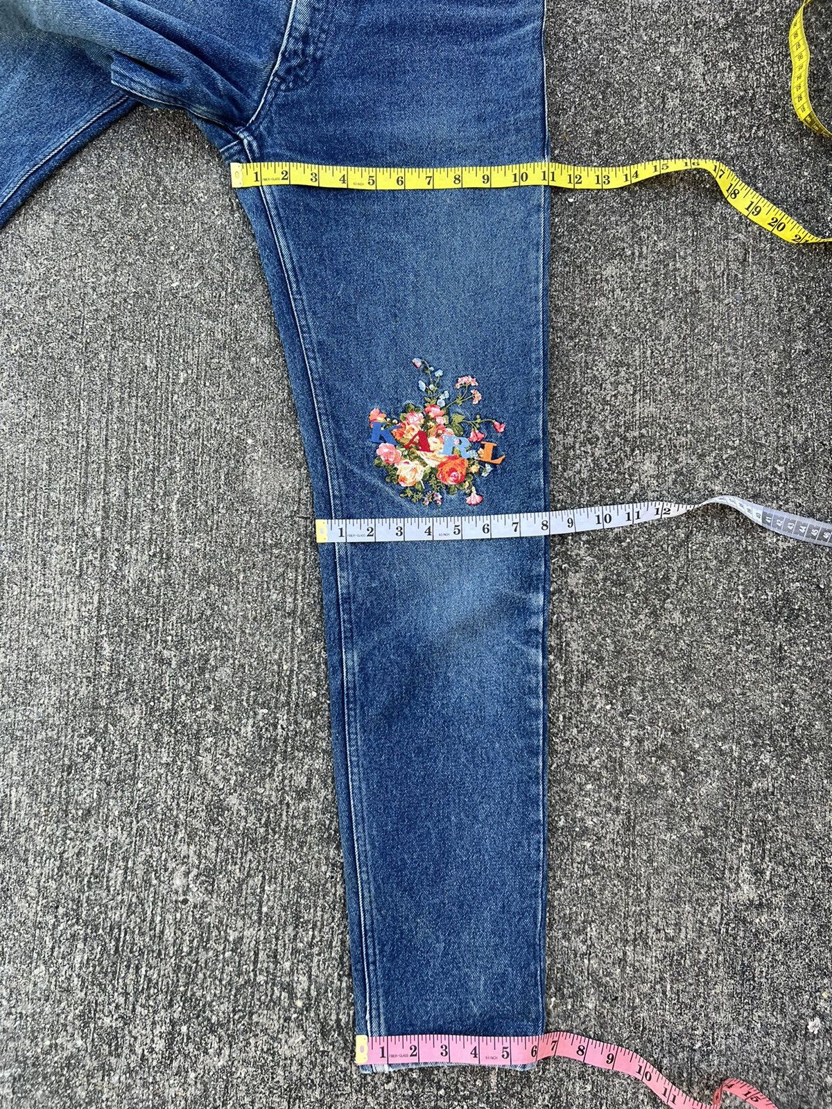 Karl Helmut Vintage 90s Karl Helmut Japan Embroidery Denim Blue Jeans Size US 30 / EU 46 - 3 Thumbnail