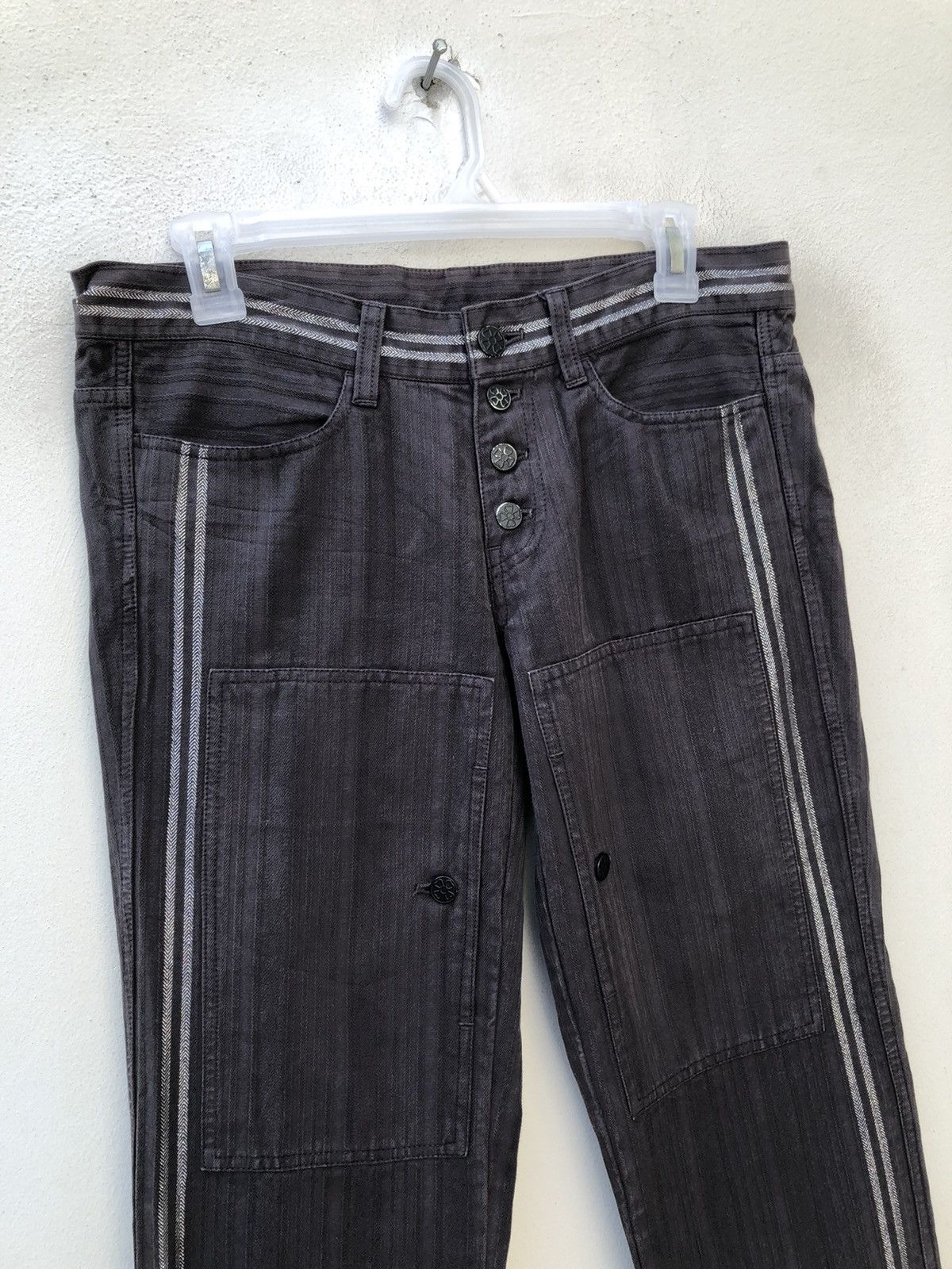 Vintage Vintage Ozone Rocks Japan Silver Lines HBT Six Pocket Pant Size US 30 / EU 46 - 4 Thumbnail
