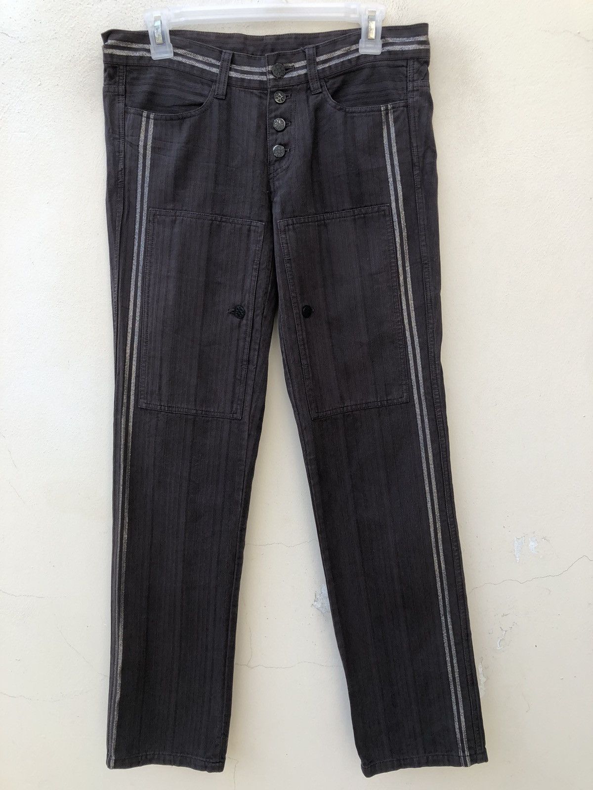 Vintage Vintage Ozone Rocks Japan Silver Lines HBT Six Pocket Pant Size US 30 / EU 46 - 3 Thumbnail