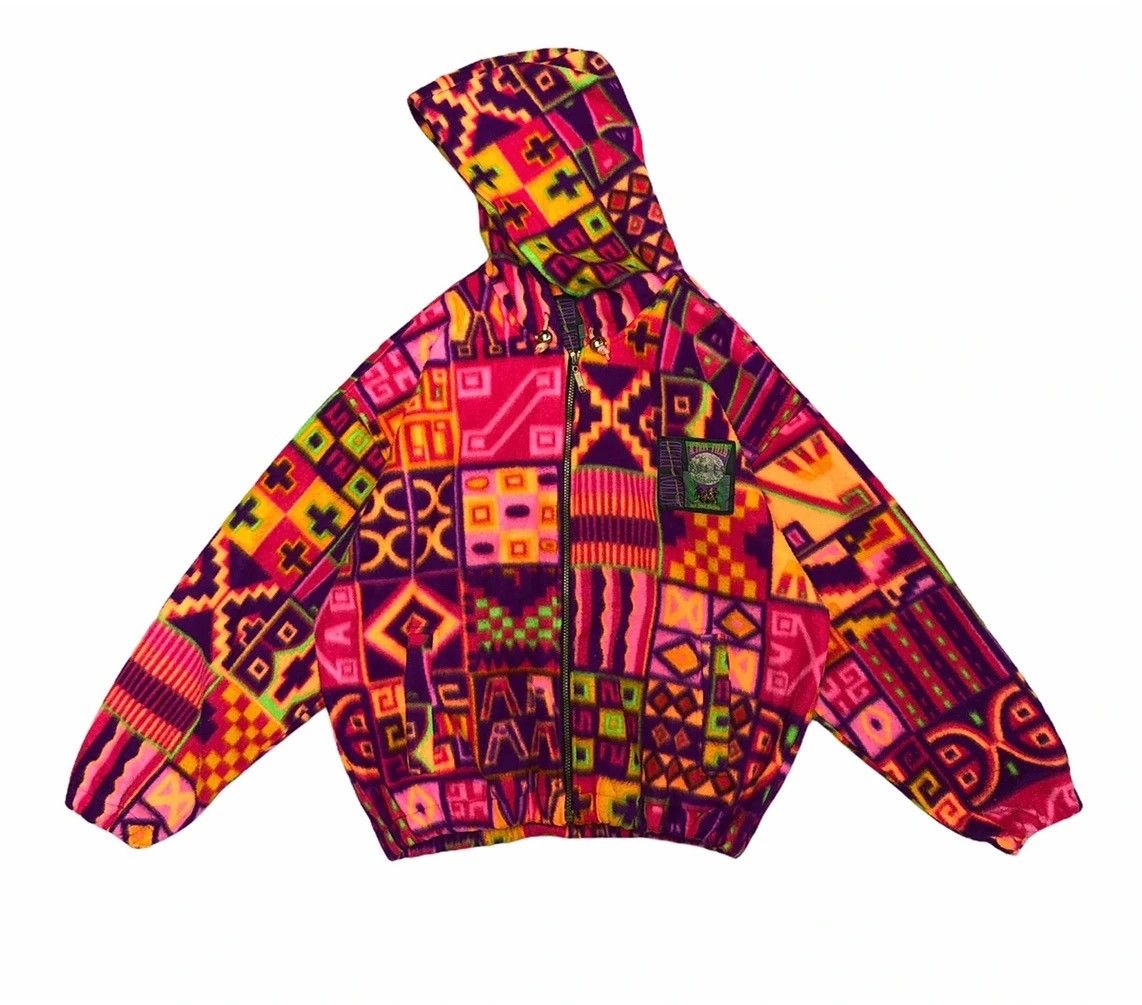 Japanese Brand × Vintage Patchwork 90's Style Action Field Hooded Fleece Size US L / EU 52-54 / 3 - 1 Thumbnail
