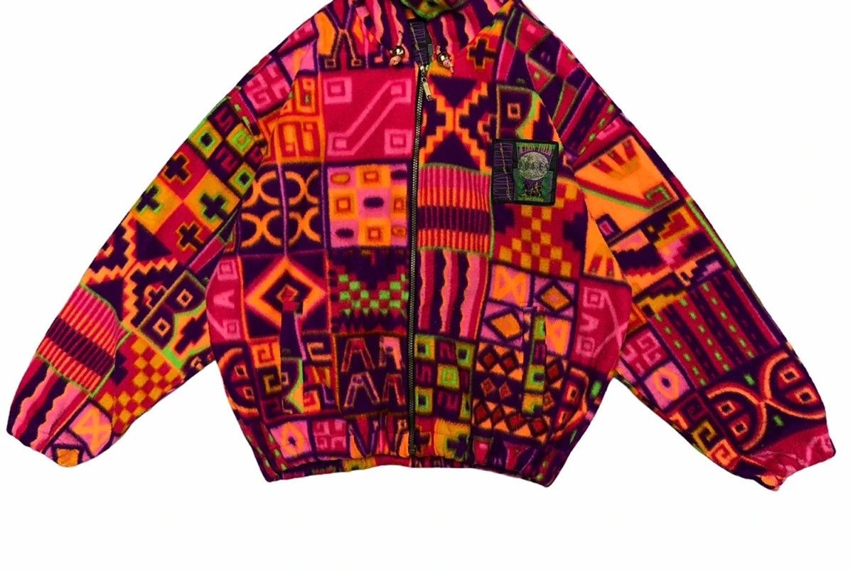Japanese Brand × Vintage Patchwork 90's Style Action Field Hooded Fleece Size US L / EU 52-54 / 3 - 2 Thumbnail
