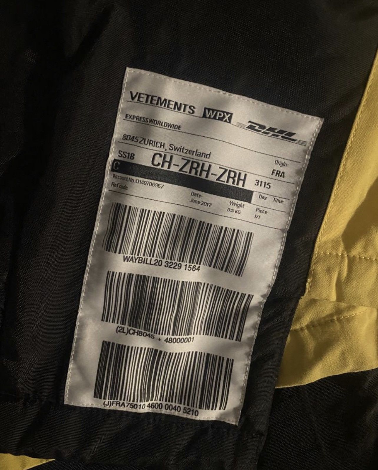 Vetements 🔥 Vetements DHL Parka In Yellow 🔥 Size US S / EU 44-46 / 1 - 9 Thumbnail