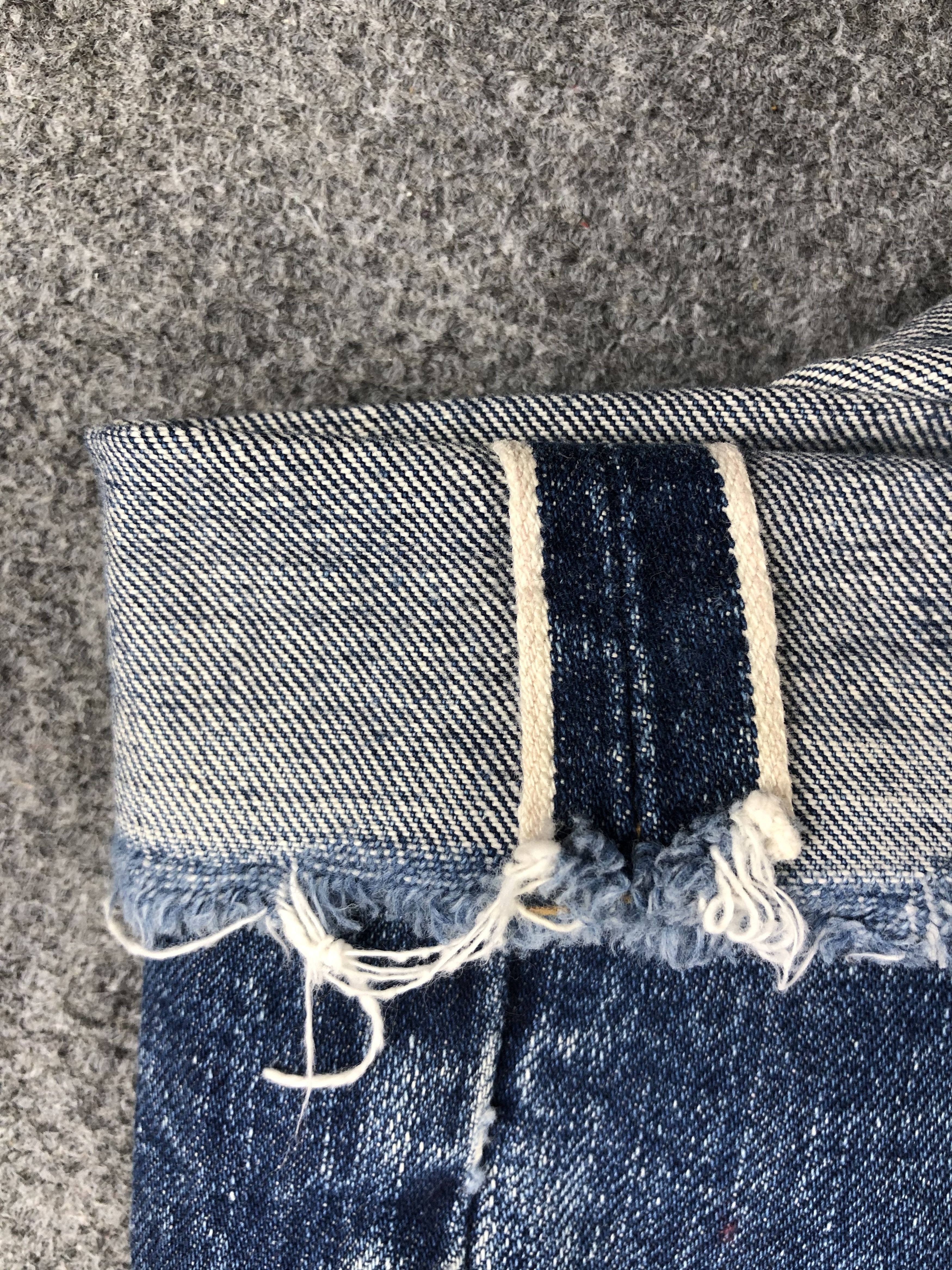 Levi's Blue Denim 80s Vintage Levis 501 Big E Cropped Jeans DP1362 Size US 32 / EU 48 - 2 Thumbnail