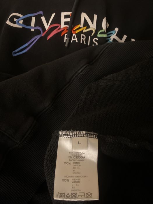 Givenchy paris hoodie discount rainbow