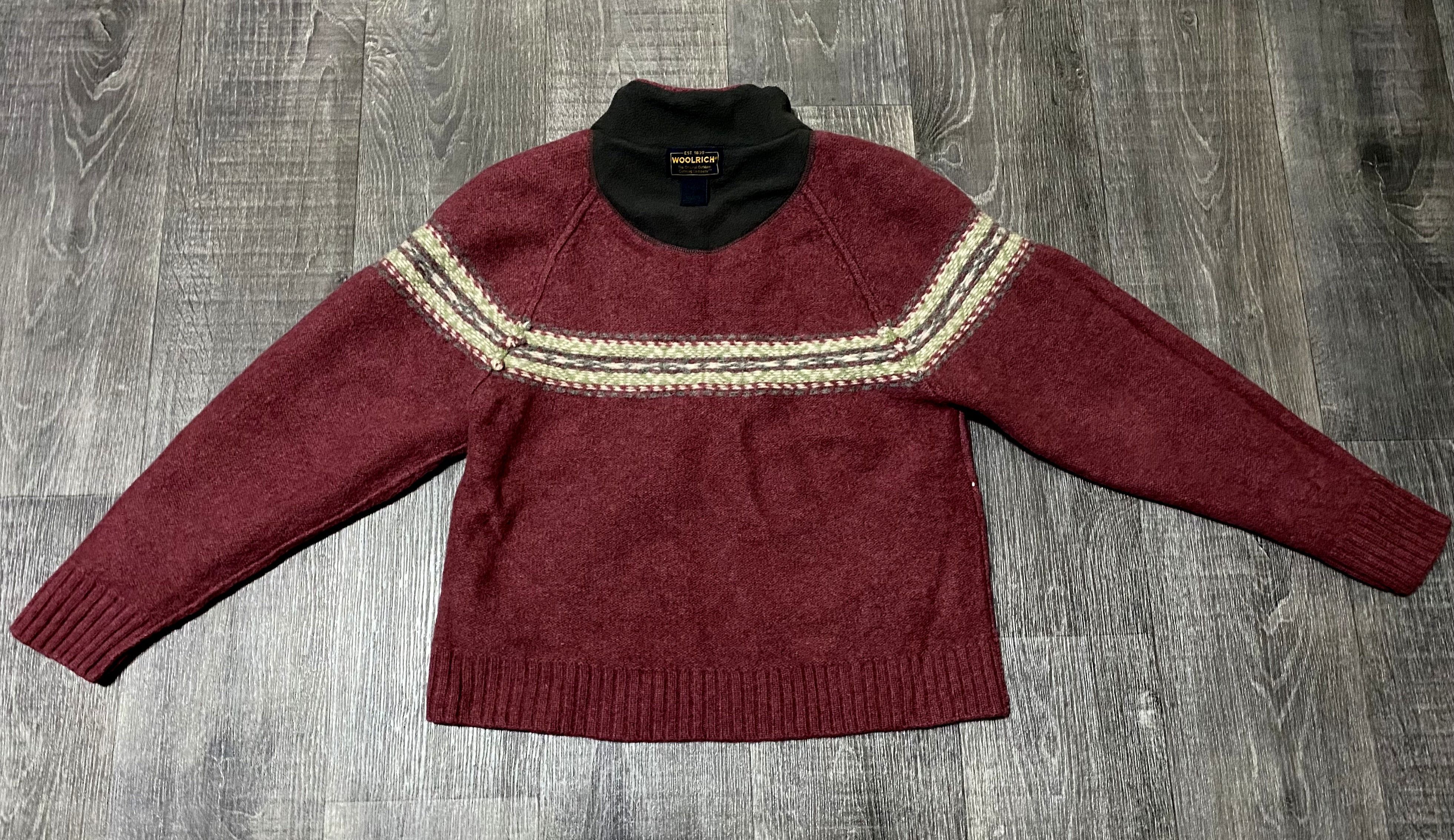 Woolrich Woolen Mills Women's Woolrich Vintage Patterned Zip Wool Fleece Sweater Size US M / EU 48-50 / 2 - 5 Thumbnail