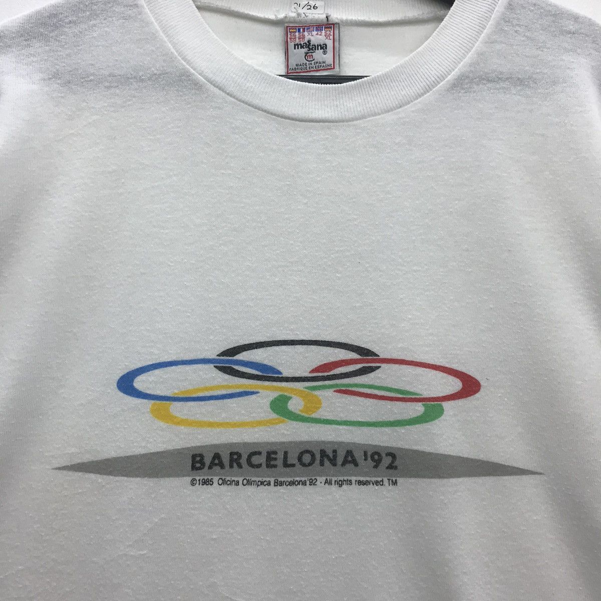 USA Olympics Vintage Olympic Barcelona 92 Emblem Logo Tshirt Size US M / EU 48-50 / 2 - 3 Thumbnail