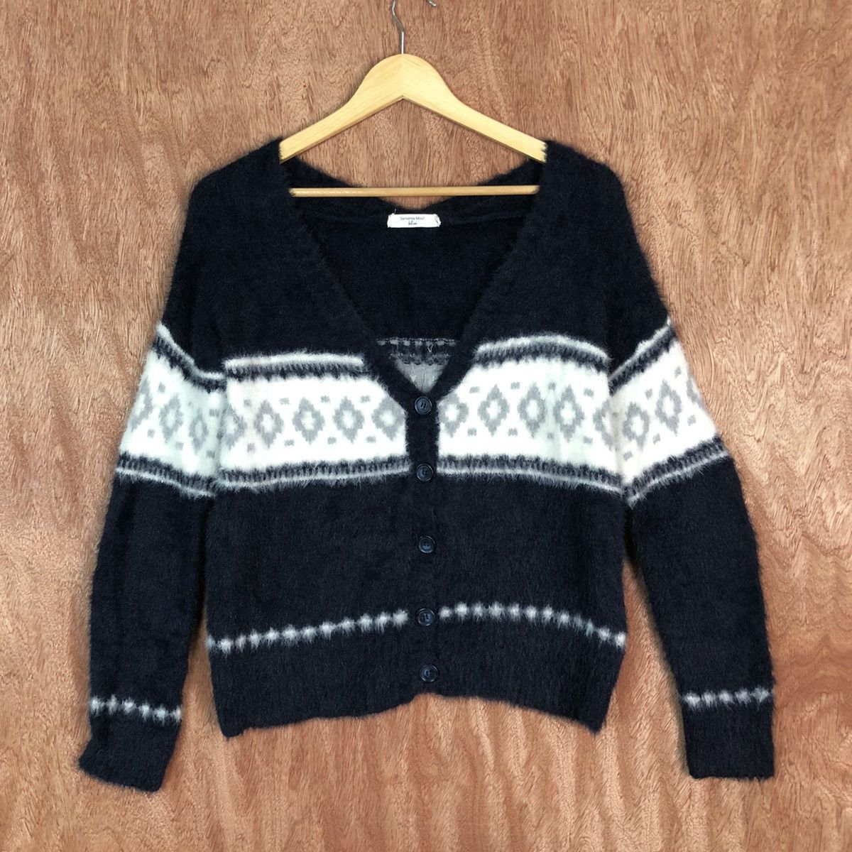 Homespun Knitwear DLL Samansa Mos Navajo shaggy Mohair Knitwear #c398 Size M / US 6-8 / IT 42-44 - 1 Thumbnail
