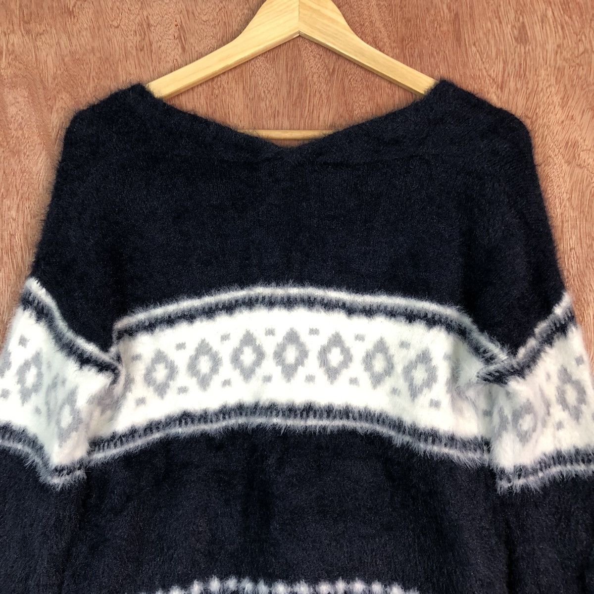 Homespun Knitwear DLL Samansa Mos Navajo shaggy Mohair Knitwear #c398 Size M / US 6-8 / IT 42-44 - 11 Thumbnail