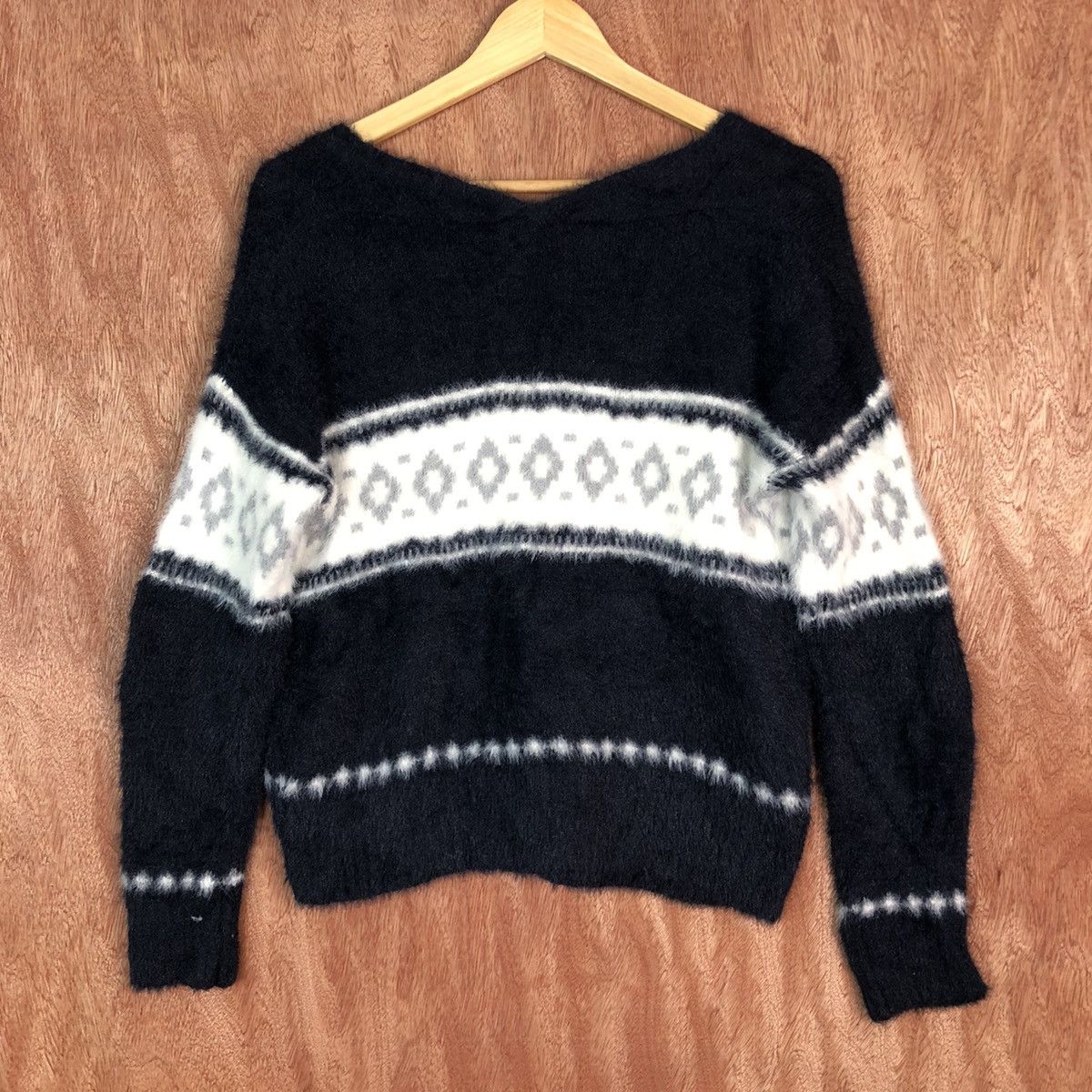 Homespun Knitwear DLL Samansa Mos Navajo shaggy Mohair Knitwear #c398 Size M / US 6-8 / IT 42-44 - 10 Thumbnail
