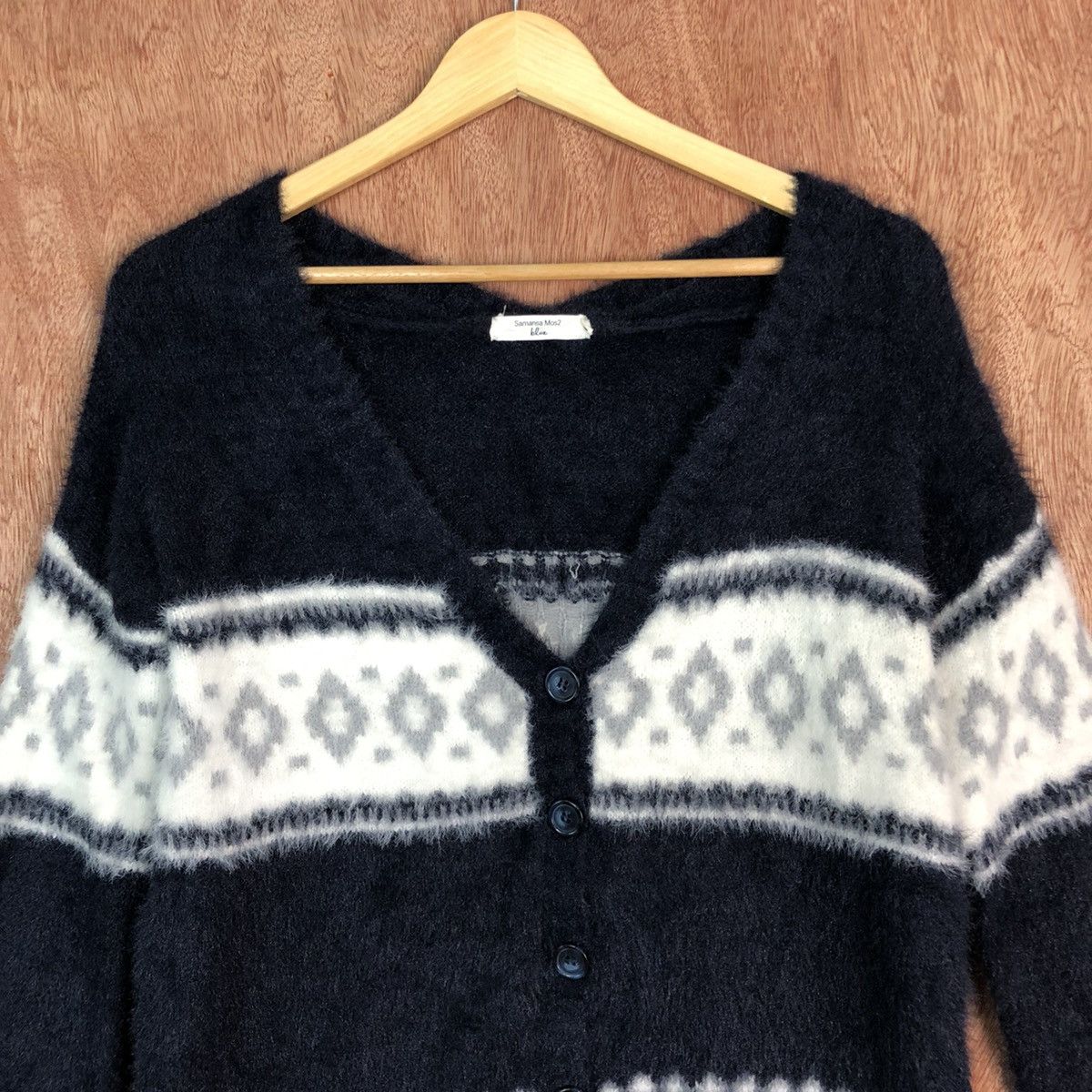 Homespun Knitwear DLL Samansa Mos Navajo shaggy Mohair Knitwear #c398 Size M / US 6-8 / IT 42-44 - 2 Thumbnail