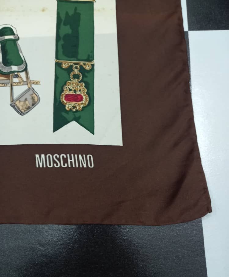 Moschino Moschino Military Silk Scarf Size ONE SIZE - 3 Thumbnail