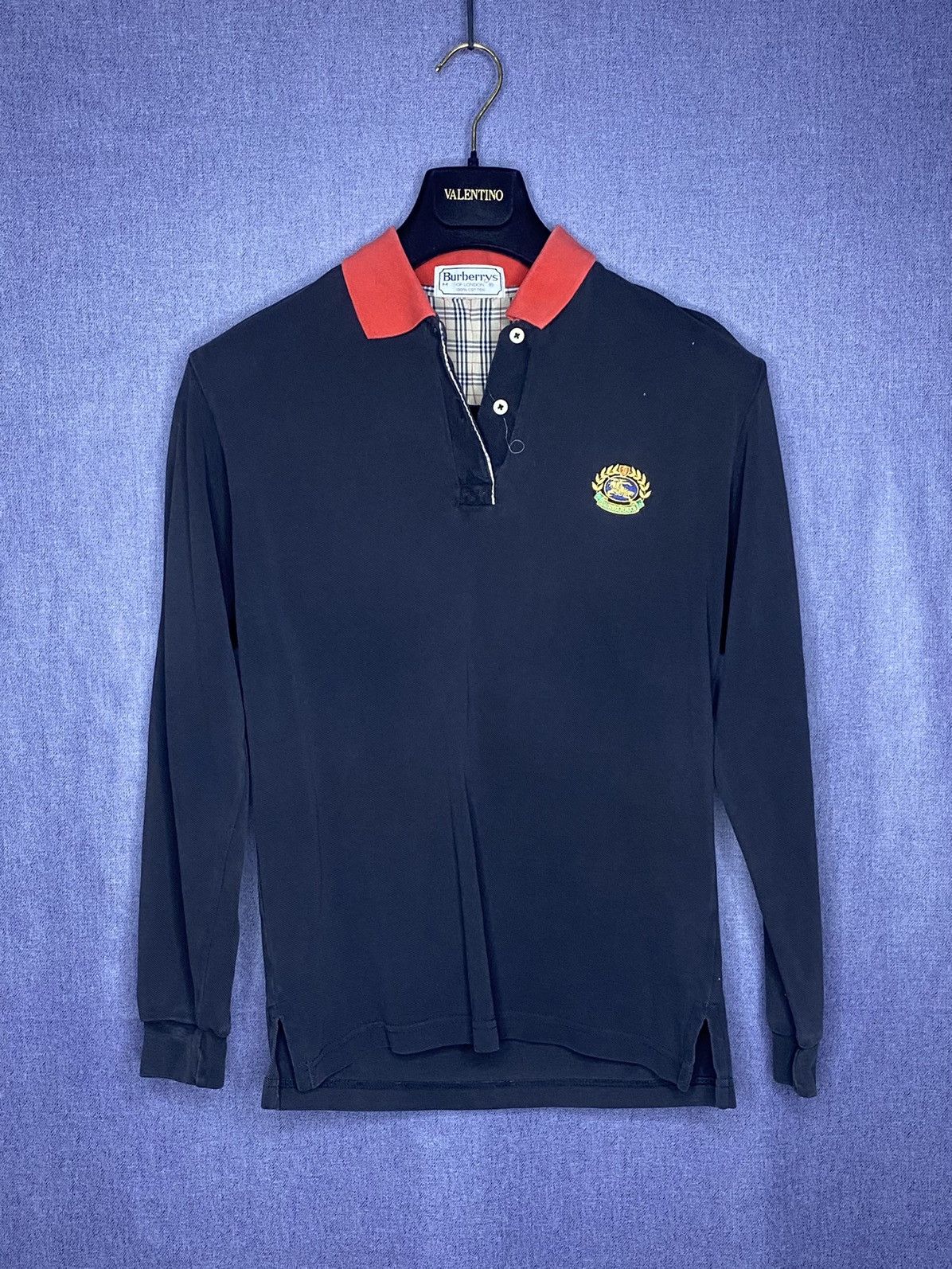 Burberry × Vintage Burberry’s vintage long sleeve polo shirt nova check Size US M / EU 48-50 / 2 - 1 Thumbnail