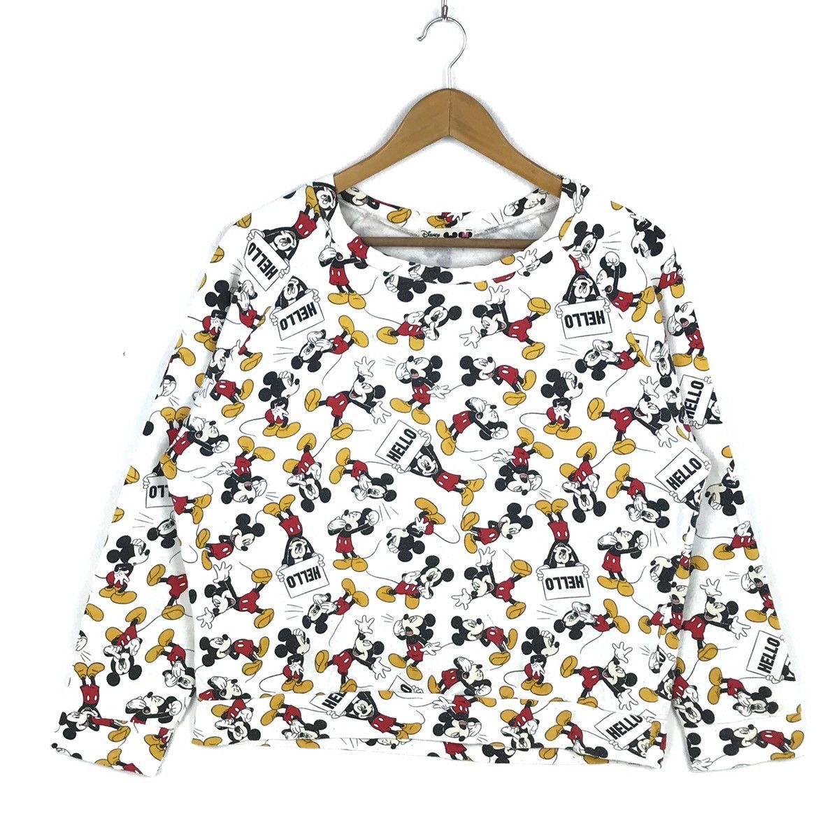 Disney Mickey Mouse Full Print Sweatshirt Vintage 90's Cartoon Size US M / EU 48-50 / 2 - 1 Thumbnail