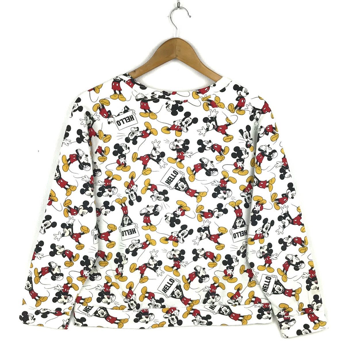 Disney Mickey Mouse Full Print Sweatshirt Vintage 90's Cartoon Size US M / EU 48-50 / 2 - 2 Thumbnail