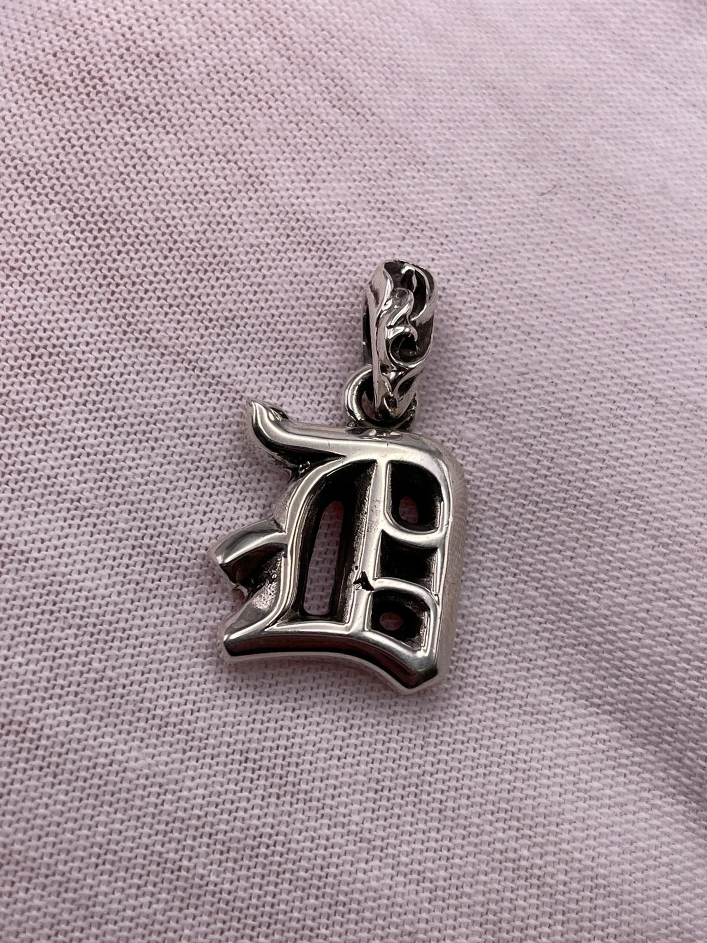 CHROME HEARTS Diamond Initial D Pendant