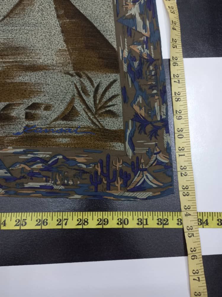 Kansai Yamamoto Kansai Yamamoto Camel Silk Scarf Size ONE SIZE - 4 Thumbnail