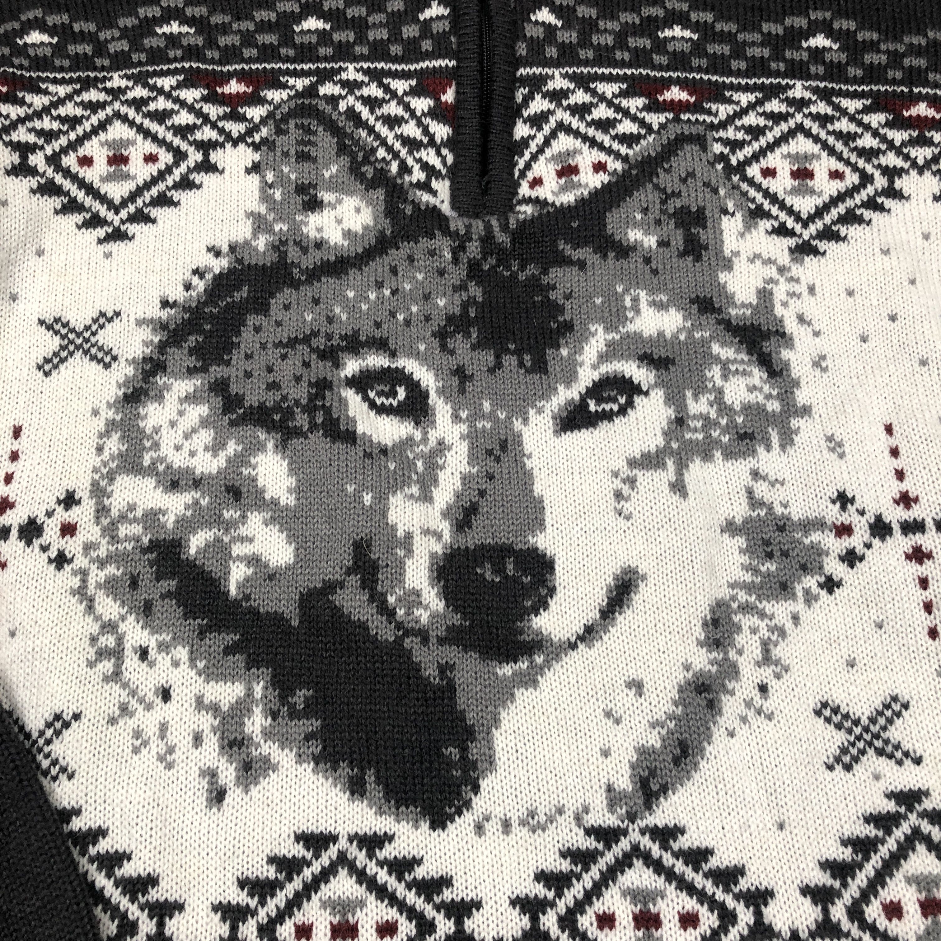 Vintage Vintage Woolf Animal sweater 90's Size US XXL / EU 58 / 5 - 3 Thumbnail