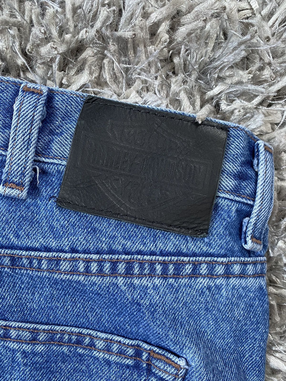 Harley Davidson × Vintage Harley Davidson blue jeans 40x30 Size US 40 / EU 56 - 9 Thumbnail